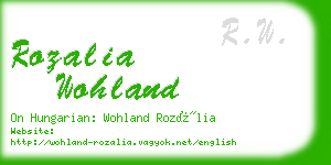 rozalia wohland business card